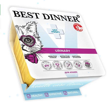 Купить best dinner exclusive  vet profi urinary паштет для кошек для профилактики мочекаменной болезни с ягненком (ламистер)