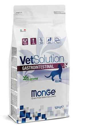 Купить monge vetsolution cat gastrointestinal сухой корм для кошек при заболеваниях ЖКТ