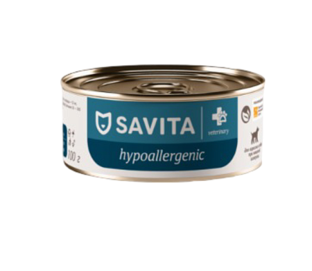 Купить savita vet hypoallergenic консервы для взрослых собак при пищевой аллергии
