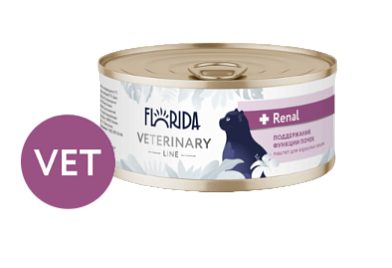 Florida vet Renal консервы для взрослых кошек для поддержания функции почек