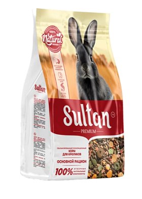 Султан Premium Корм сухой для кроликов Основной рацион