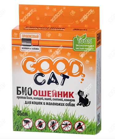 Купить good cat Антипаразитарный БИОошейник для кошек от блох и клещей оранжевй