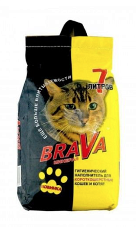Купить brava Минерал Наполнитель для короткошерстных кошек и котят минеральный
