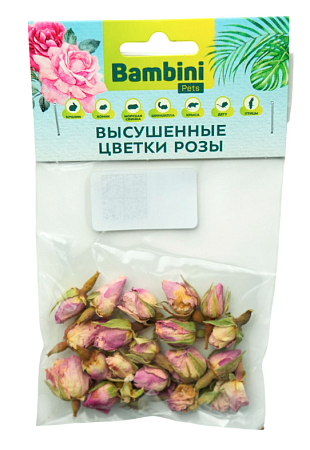 Купить bambini pets Лакомство высушенные цветы розы для грызунов и кроликов