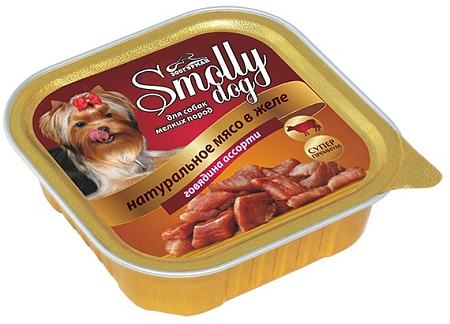 Купить Зоогурман влажный корм для собак "smolly dog" говядина ассорти (ламистер)