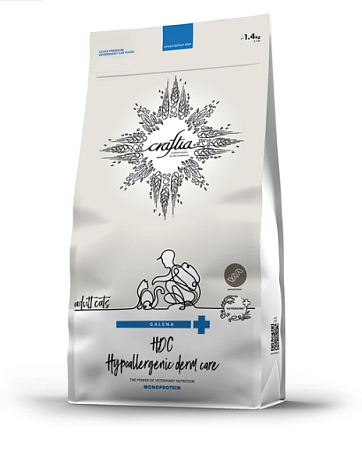 Купить craftia galena cat hypoallergenic derm care сухой корм для взрослых кошек при пищевой аллергии и заболеваниях кожи
