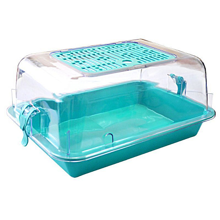 Купить zooexpress террариум с пластиковой дверкой прозрачный