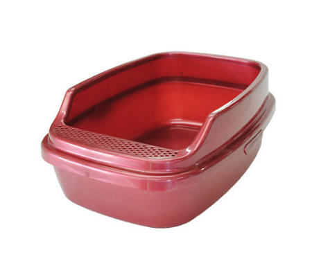 Купить homecat deluxe туалет для кошек с бортиком красный перламутр