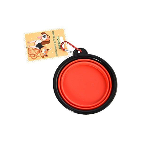 Купить homepet миска резиновая складная для собак и кошек, красная
