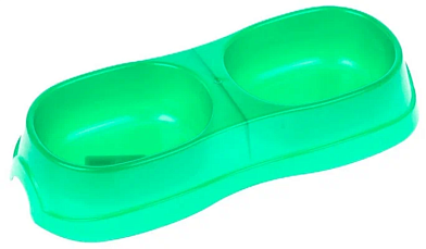 Homecat Atlantis миска двойная светло-зеленый перламутр