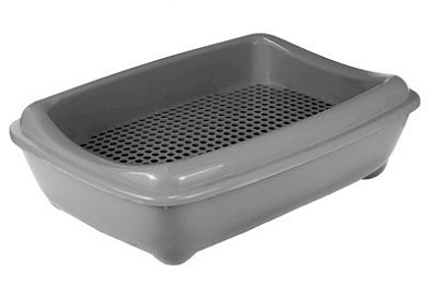 Yami-Yami  туалет для кошек с рамкой-сеткой, глубокий серый