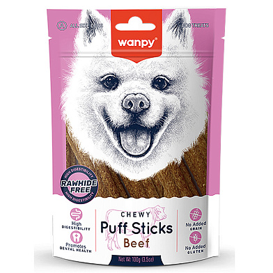 Wanpy Dog лакомство для собак "трубчатые палочки" с говядиной