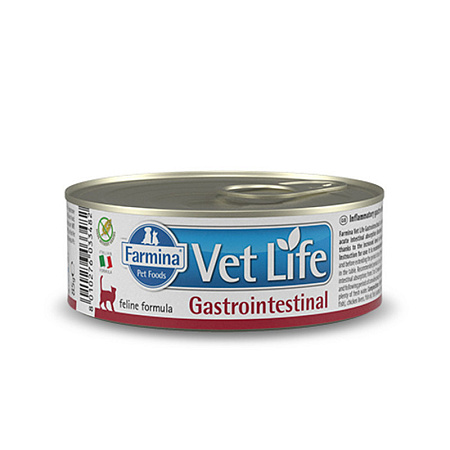 Купить farmina vet life gastrointestinal консервы для кошек при нарушениях пищеварения (банка)
