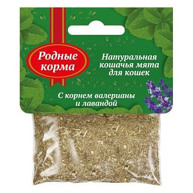 Родные корма лакомства для котят и кошек кошачья мята с корнем валерианы и лавандой