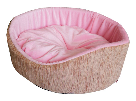 Купить zooexpress лежанка круглая с матрацем для собак и кошек, мебельная ткань+плюш