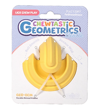 PetDreamHouse игрушка интерактивная для собак из натурального каучука Chewtastic Geometrics Geo-Hex горчичный