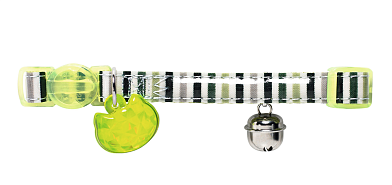 Hunter Smart ошейник для кошек Glossy Stripes лайм