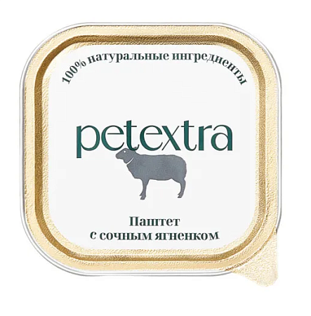 Купить petextra влажный корм для взрослых кошек, паштет с сочным ягненком (ламистер)