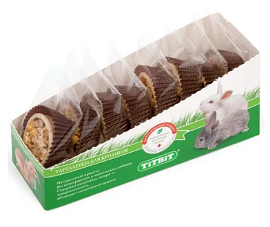 TiTBiT лакомство тарталетки с яблоком и манго для хомяков шоубокс