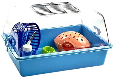 ZOOexpress террариум для грызунов с металлической дверкой (с комплектацией) прозрачный большой