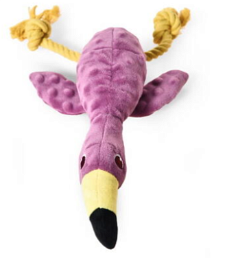 HOMEPET Premium игрушка для собак фламинго с пищалкой плюш