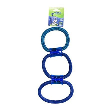 PetStar игрушка для собак ГРЕЙФЕР веревочн. с резин.вставкой, текстиль