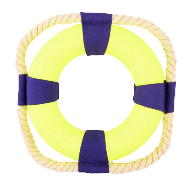 Mr.Kranch игрушка для собак Кольцо с канатом диаметр  неоновая желтая