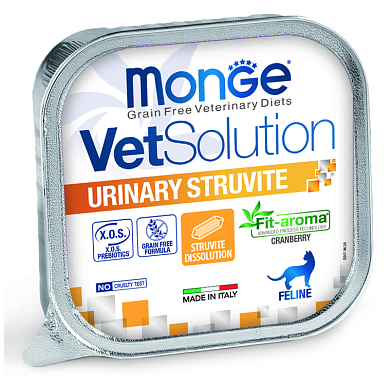 Monge VetSolution Cat Urinary Struvite Диетический корм для кошек при заболеваниях мочеполовой системы и струвитном течении МКБ (ламистер)