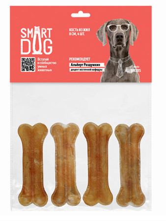 Купить smart dog лакомство для собак Кость из жил