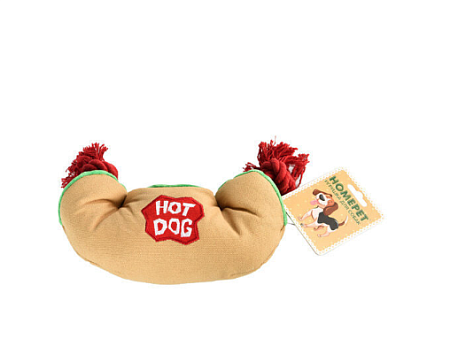 Купить homepet игрушка для собак хот дог с пищалкой