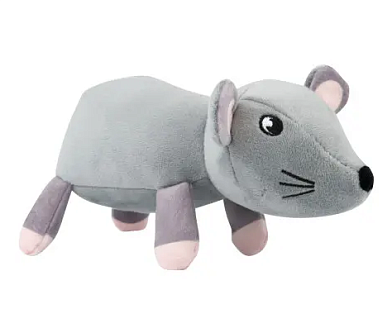 Mr.Kranch игрушка для собак Мышь плюшевая, серая