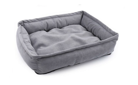 Купить homepet Микровелюр silver лежак серый для собак и кошек