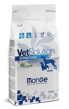 Купить monge vetsolution dog dermatosis сухой диетический корм для взрослых собак всех пород при заболеваниях кожи
