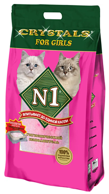 N1 наполнитель для кошек силикагелевый, розовый