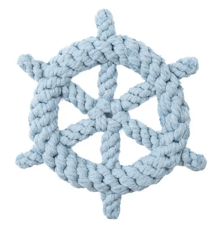 Купить mr.kranch игрушка для собак Штурвал из каната, голубой