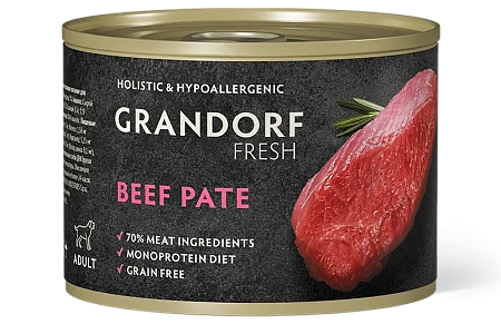 Купить grandorf fresh Консервы для собак паштет из говядины