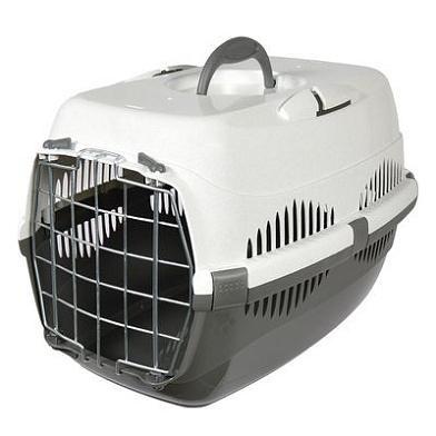 СКИДКА Yami-Yami переноска для собак и кошек "Спутник-1" темно-серый/белый, до 9 кг
