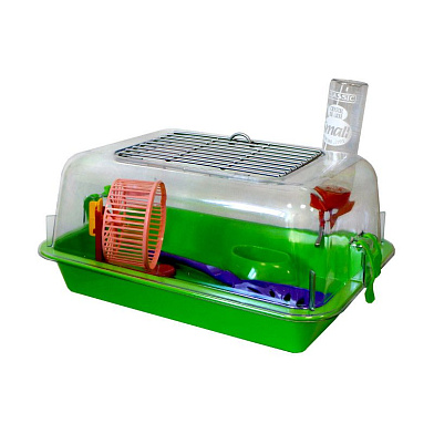 ZOOexpress террариум с металлической дверкой (с комплектацией) прозрачный малый