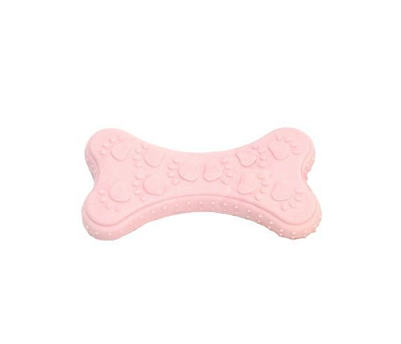 Купить homepet foam tpr puppy игрушка для собак косточка с рисунком лапки розовая