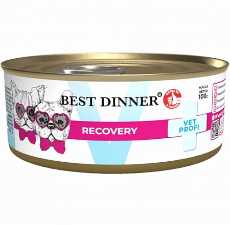 Купить best dinner vet profi recovery консервы для кошек и собак с курицей