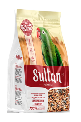 Султан Premium Корм сухой для средних попугаев Основной рацион