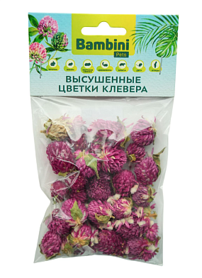 Bambini Pets Лакомство высушенные цветы клевера для грызунов и кроликов