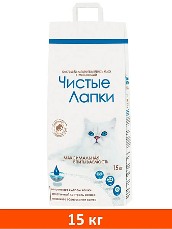 Купить Чистые лапки Наполнитель для кошек комкующийся