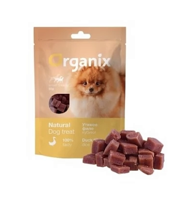 Organix лакомства лакомство для собак малых пород «Утиные кубики» мясо 100%