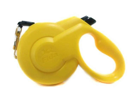 Купить fida styleash стильная рулетка для собак с выдвижным шнуром желтая