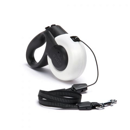 Купить fida mars рулетка для собак трос бело-черная