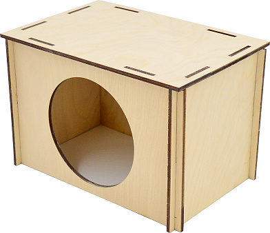 ZOOexpress домик для грызунов из фанеры Прямоугольный