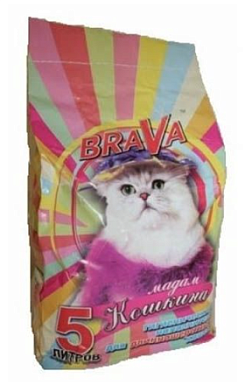 Brava Мадам Кошкина Наполнитель для длинношерстных кошек минеральный