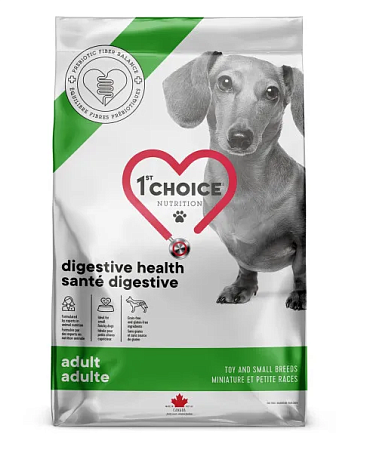 Купить 1st choice digestive health сухой беззерновой корм для взрослых собак мелких и миниатюрных пород для здорового пищеварения с курицей