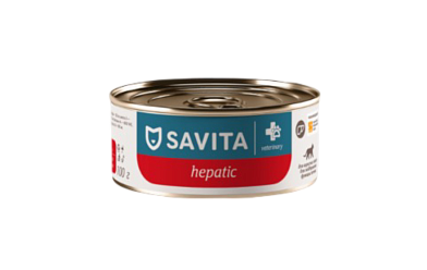 SAVITA vet Hepatic консервы для взрослых кошек для поддержания функции печени
